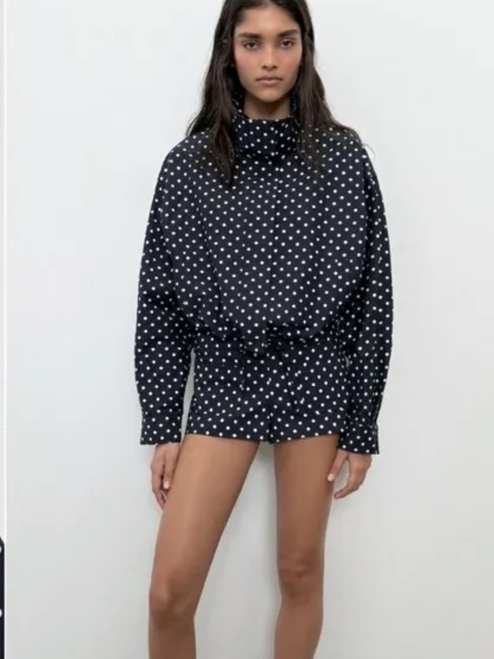 Zara Polka Dot Navy Women's Jacket